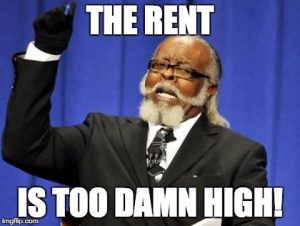 The rent is too damn high! And so are the parking minimums.