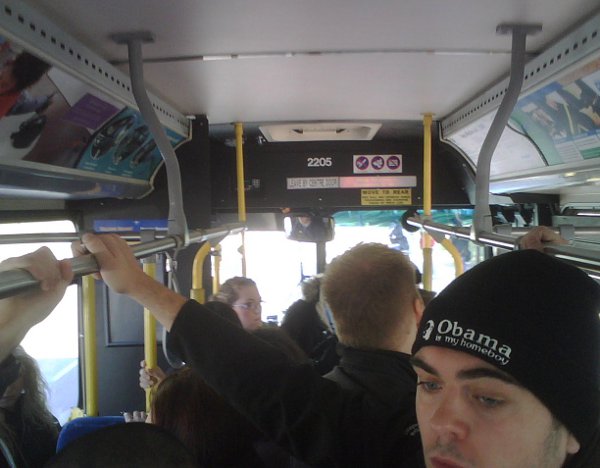 An Overcrowded Route 12 Conestoga Mall Bus - 11:30am