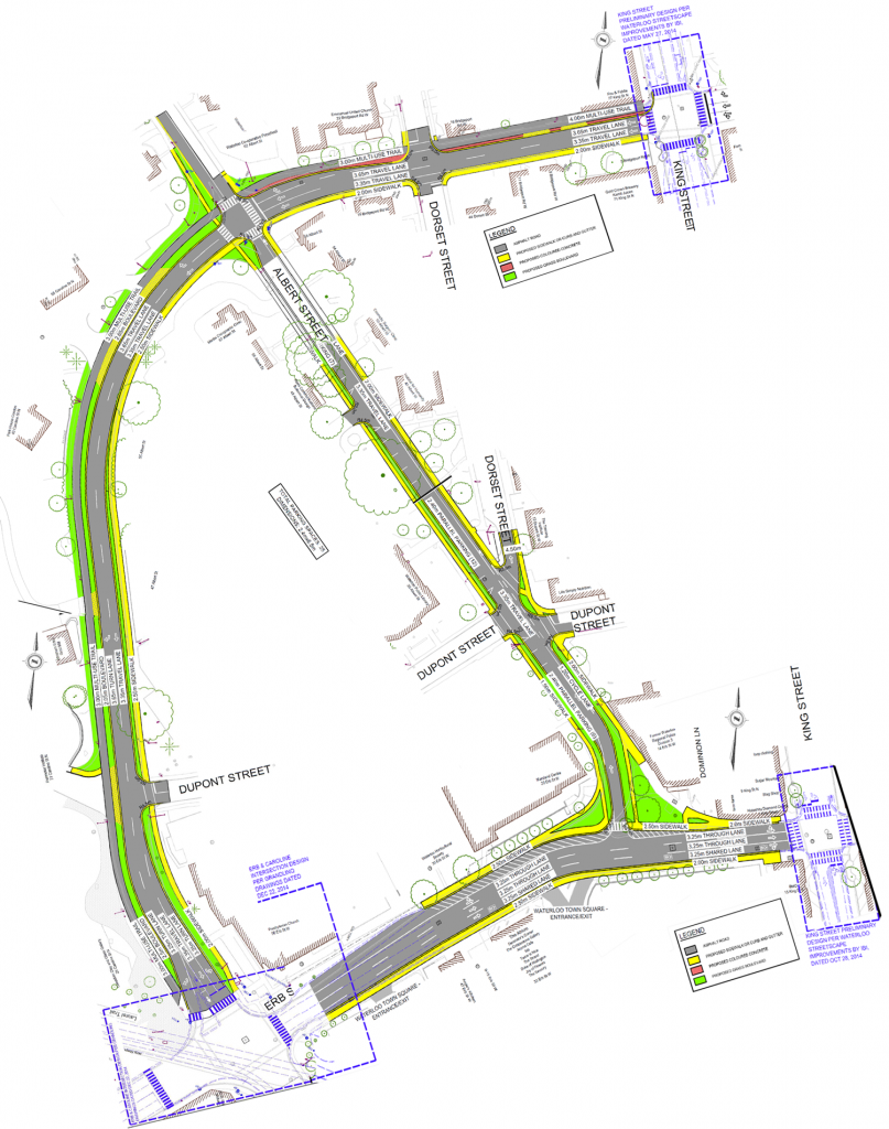 Concept plan for the reconstruction of Erb/Bridgeport/Caroline/Albert