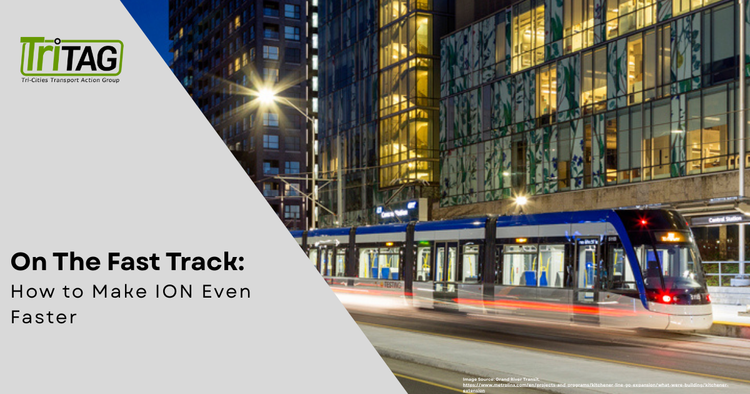 Title of the post with image of ION light rail by the School of Pharmacy at nig