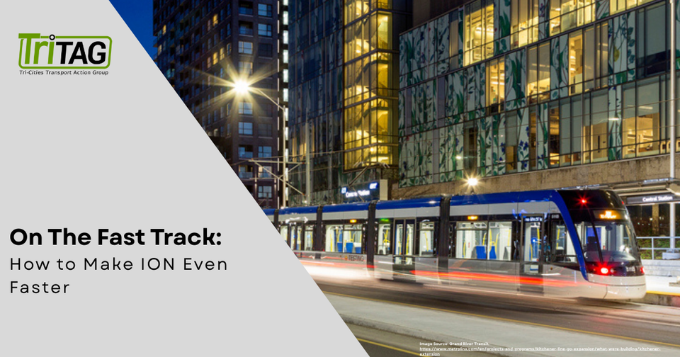 Title of the post with image of ION light rail by the School of Pharmacy at nig